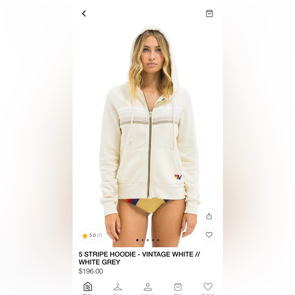 Aviator Nation Gray Zip-Up Hoodie